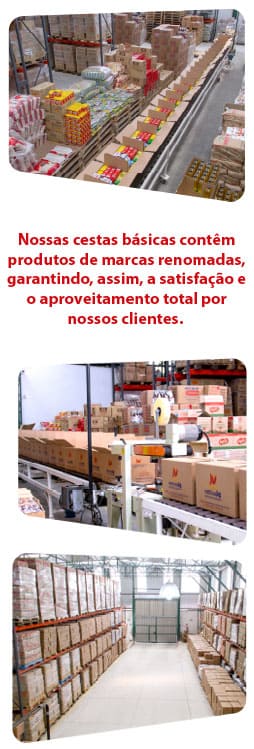 Nossas cestas contem produtos de marcas renomadas, garantindo, assim, a satisfação e o aproiveitamento total por nossos clientes
